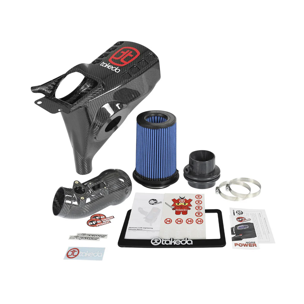AFE Power 17+ Civic Type R Takeda Black Series Carbon Fiber Momentum Pro 5R Cold Air Intake System - Image 5