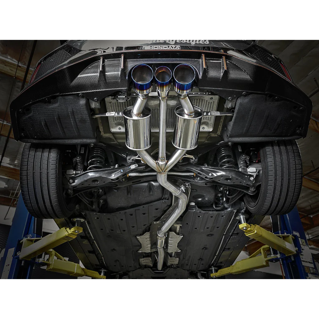 AFE Power 2017+ Civic Type R Takeda 3″ 304 Cat-Back Exhaust w/ Blue Flame Tips - Image 5