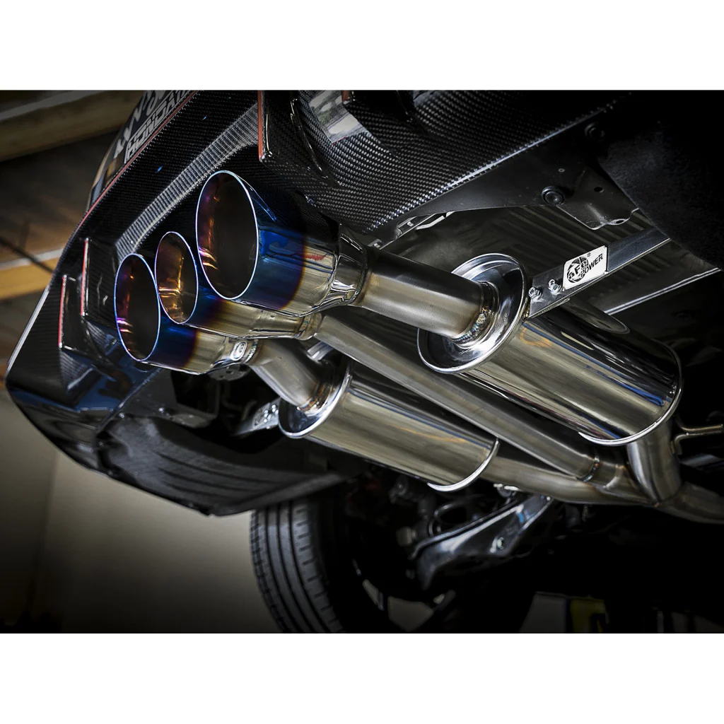 AFE Power 2017+ Civic Type R Takeda 3″ 304 Cat-Back Exhaust w/ Blue Flame Tips - Image 6