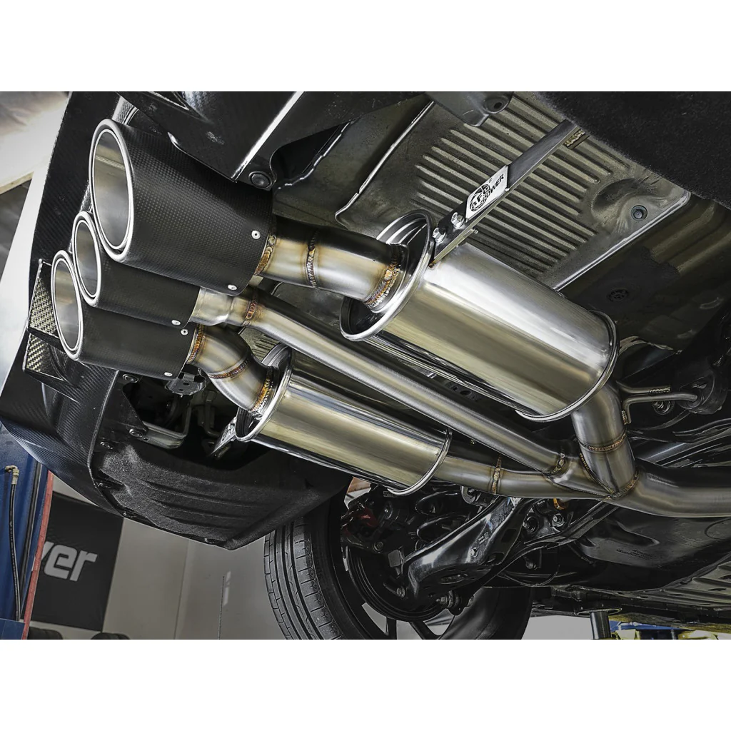 AFE Power 2017+ Civic Type R Takeda 3" 304 Cat-Back Exhaust w/ Tri-Carbon Tips - Image 7