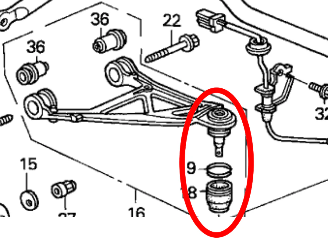 Ballade Sports 00-09 S2000 Front / Rear Upper Ball Joint - Image 4