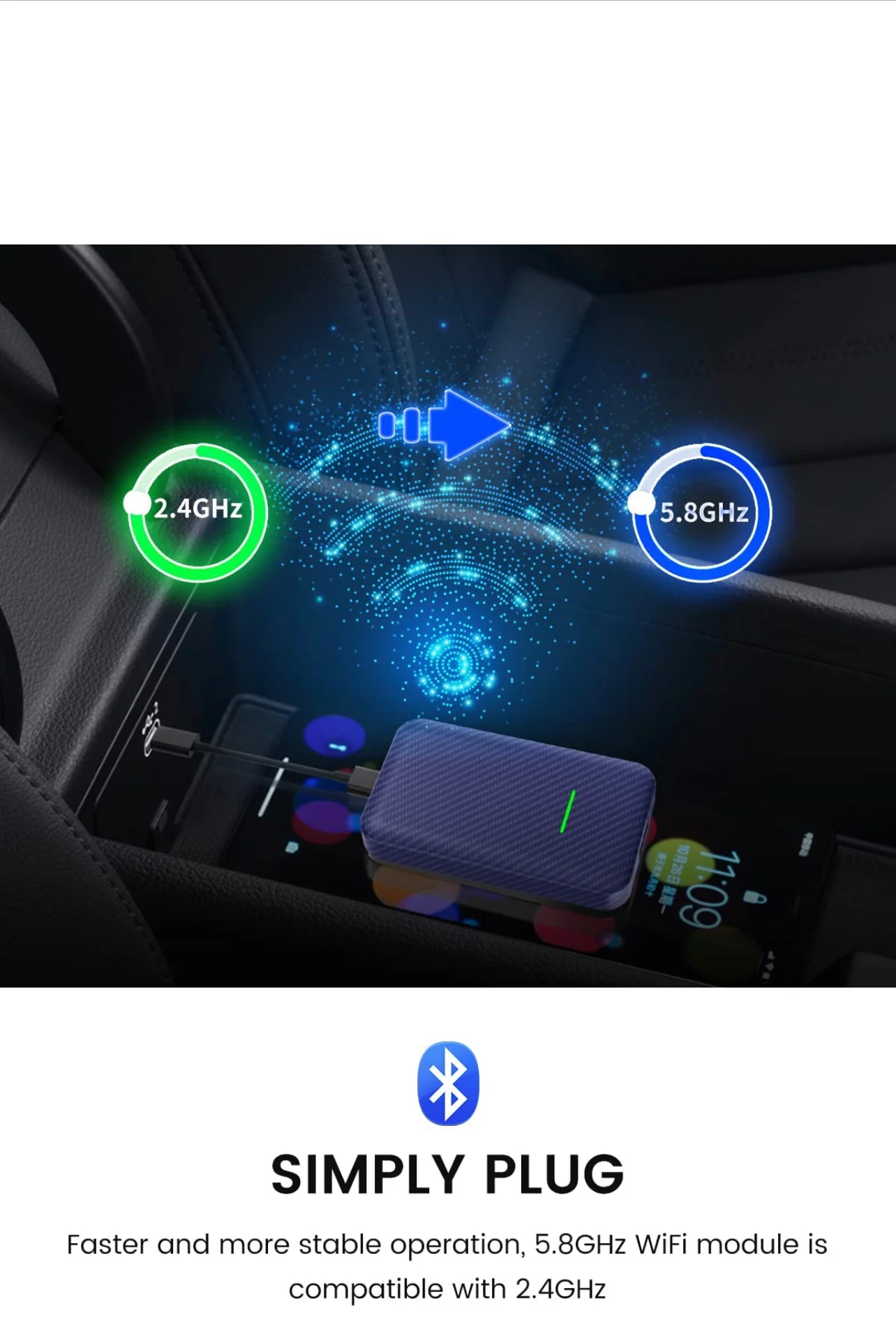 Carlinkit 4.0 Wireless Apple CarPlay Adapter - Image 4