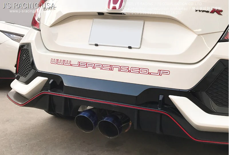 J's Racing Civic Type R FK8 Street Legal 70RS Plus Dual Exhaust - Image 3