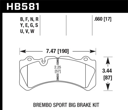 Hawk Brembo GT6 GTS HP+ Brake Pads - Image 2