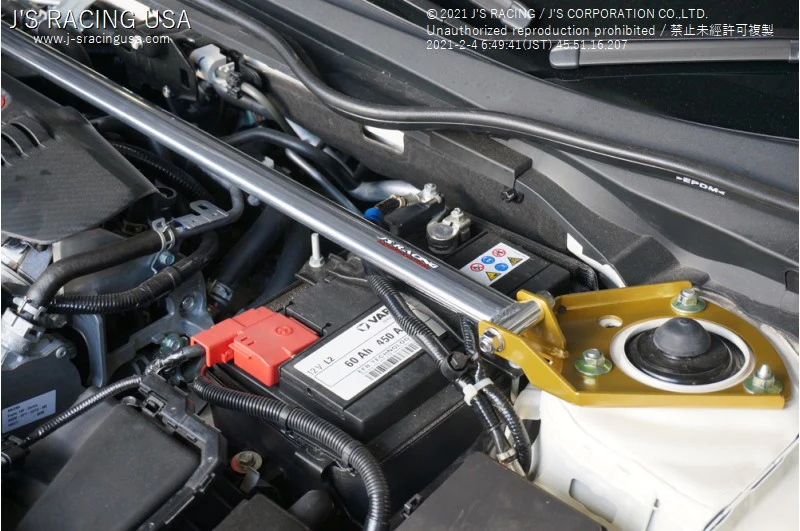 J's Racing Front Strut Bar 17+ Civic Type R FK8 - Image 3