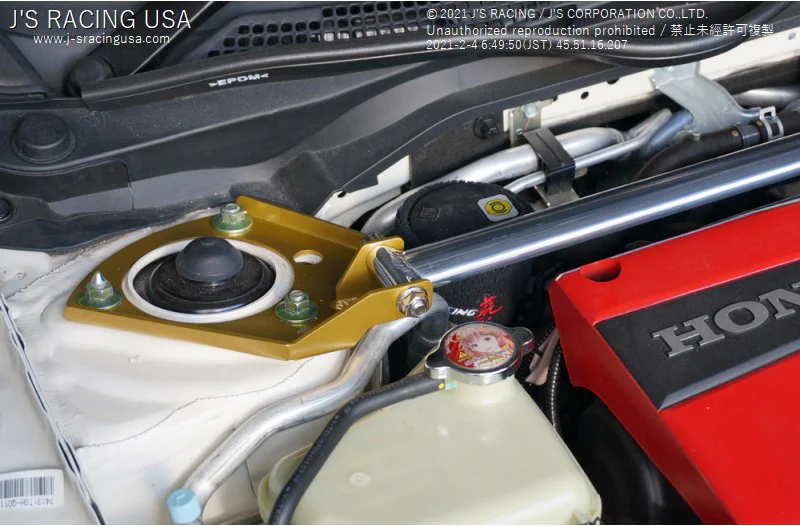 J's Racing Front Strut Bar 17+ Civic Type R FK8 - Image 4