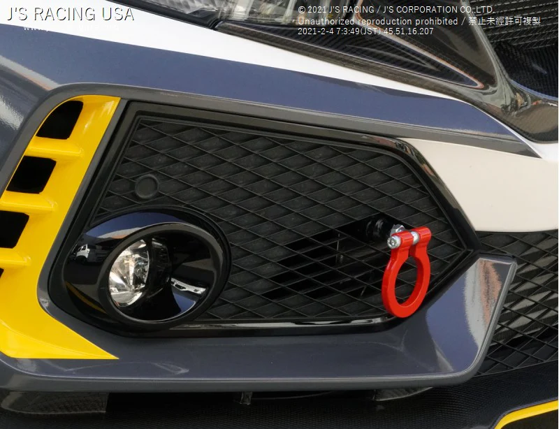 J's Racing Front Tow Hook 17+ Civic Type R FK8 - Image 4