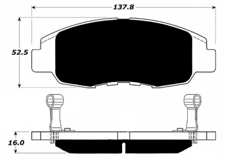 Raybestos ST-43 02-03 Civic Si EP3 Front Brake Pads - Image 3