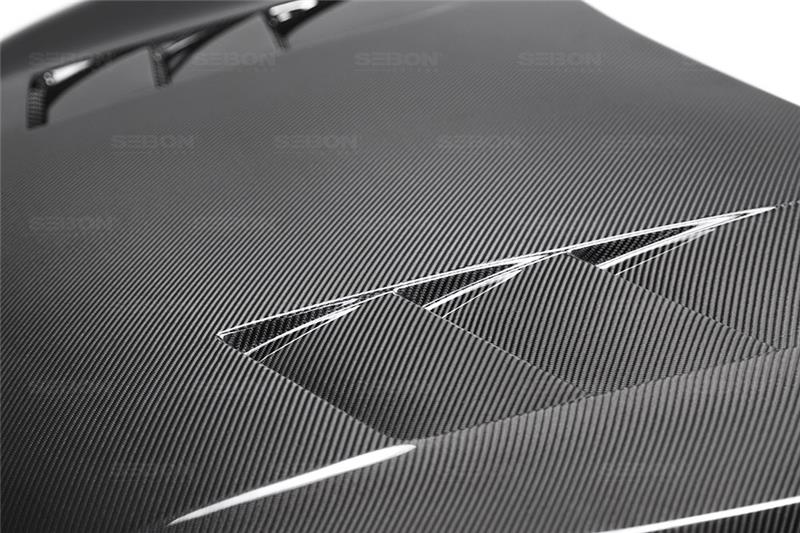 Seibon 2016-Current Honda Civic Coupe/Sedan/Hatchback TS-Style Carbon Fiber Hood - Image 3