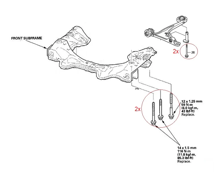 Vaikhari USA S2000 Front Subframe Titanium Bolt Kit - Image 5